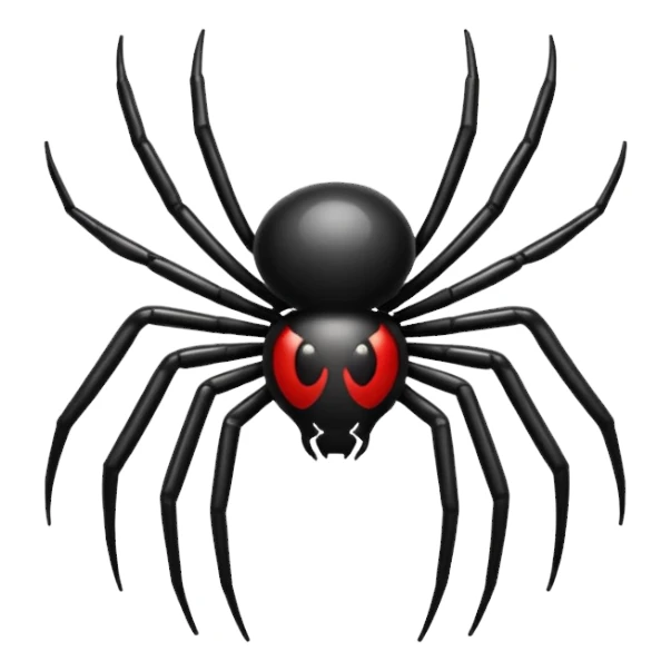 “spider emoji, clean iOS style” sticker