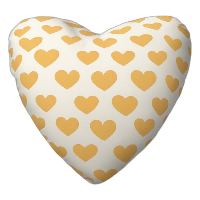 pawprints pattern on heart shaped cushion sticker