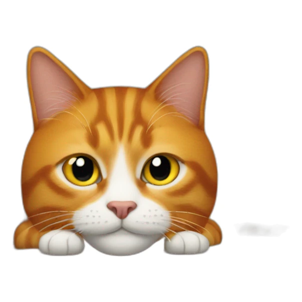Ginger Cat on couch sticker