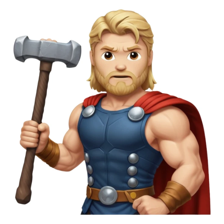 Thor with hammer sticker