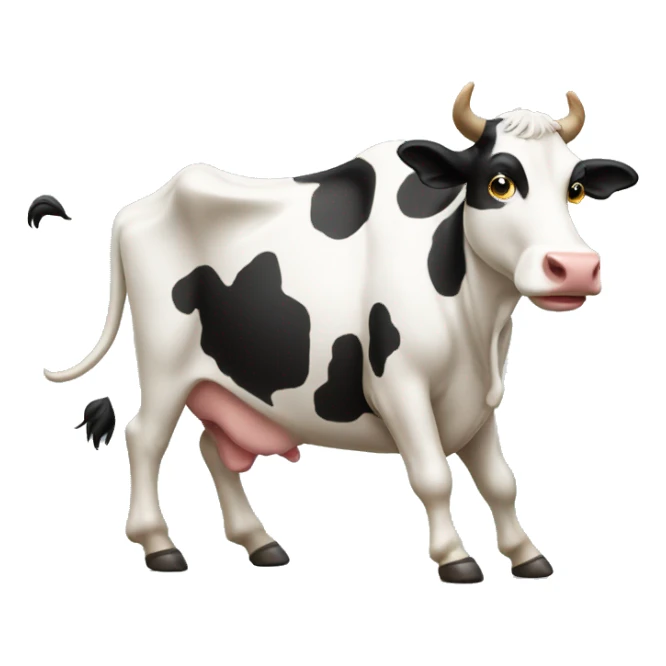 Dancing cow sticker