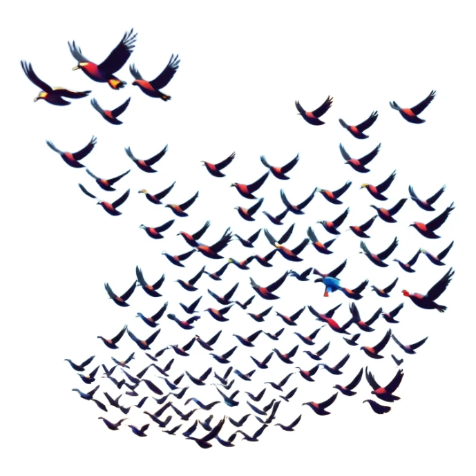 Migration birds movie poster  sticker