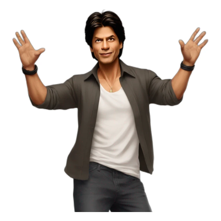 shahrukh khan open arms pose sticker