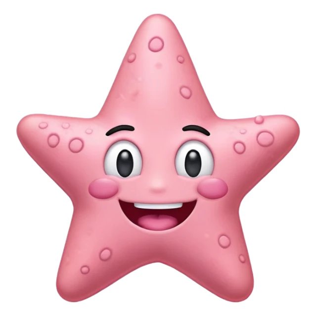 Patrick Star from SpongeBob SquarePants, classic emoji style sticker