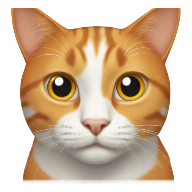 Orange cat with white spot on face sticker