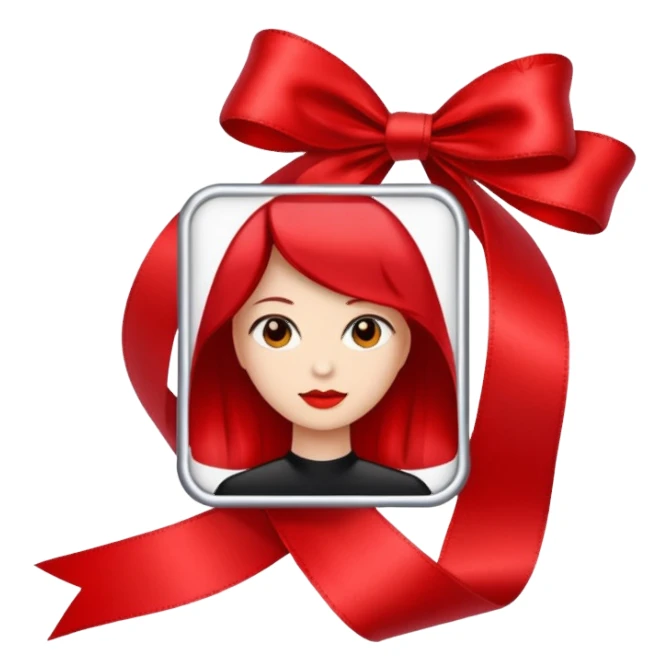 profile card wrapped with a ribbon sticker