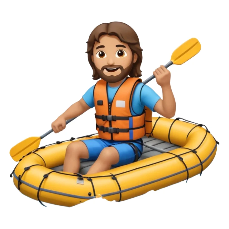Jesus Christ white water rafting  sticker