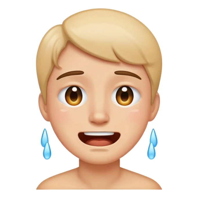 Crying and smiling sticker