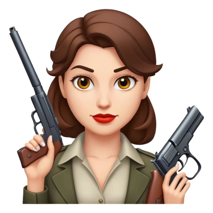 Yn with gun with smirk sticker