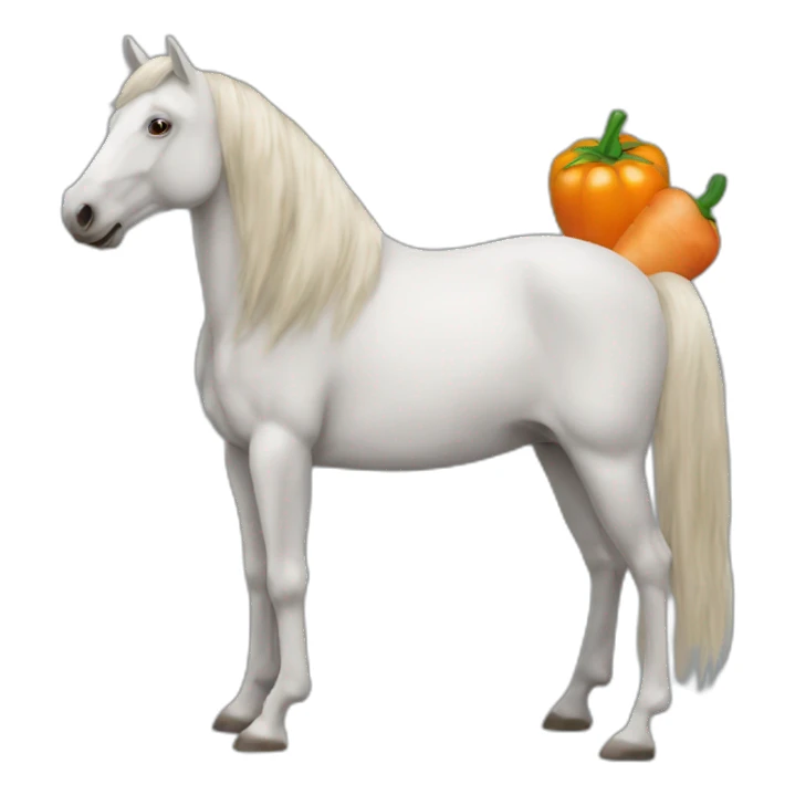 cheval qui mange une carotte sticker