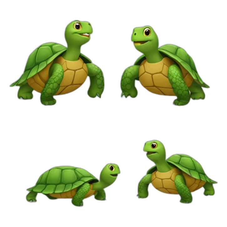 Chat sur tortue sticker