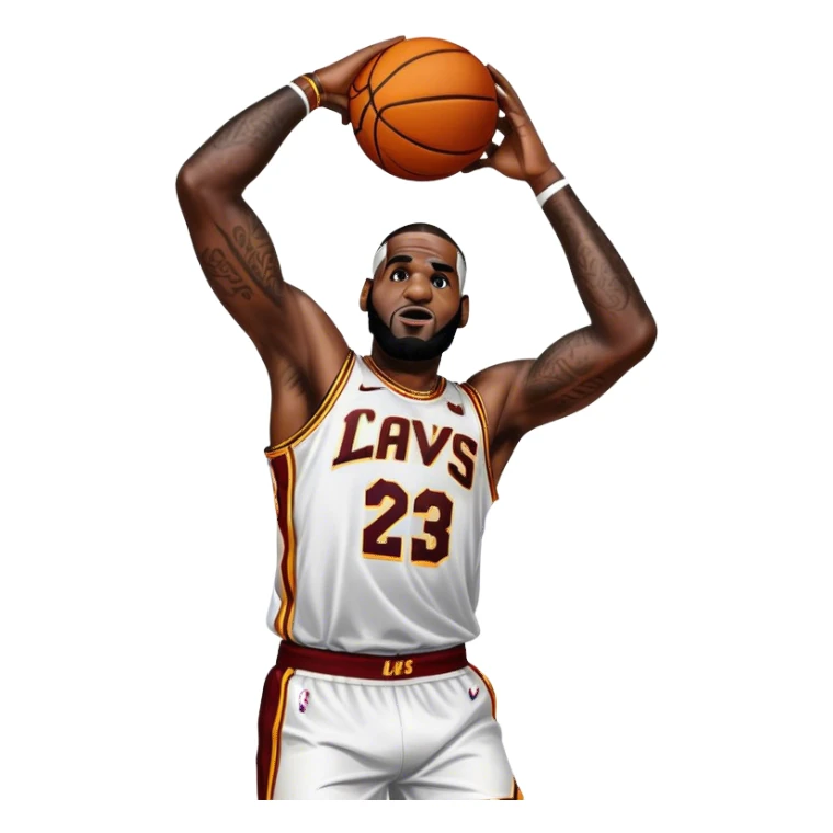 lebron james dunking a basketball sticker