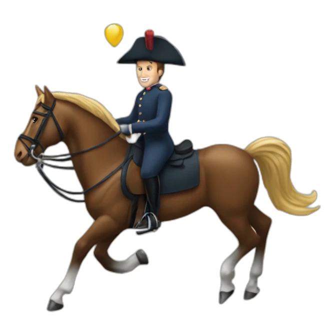 macron sur un cheval sticker