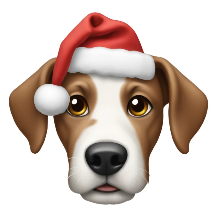 Dog with a christmas het sticker