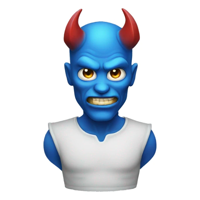 Devil blue sticker