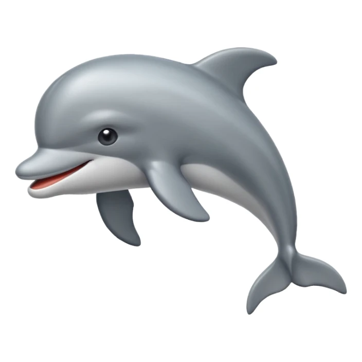 dolphin, apple emoji style sticker