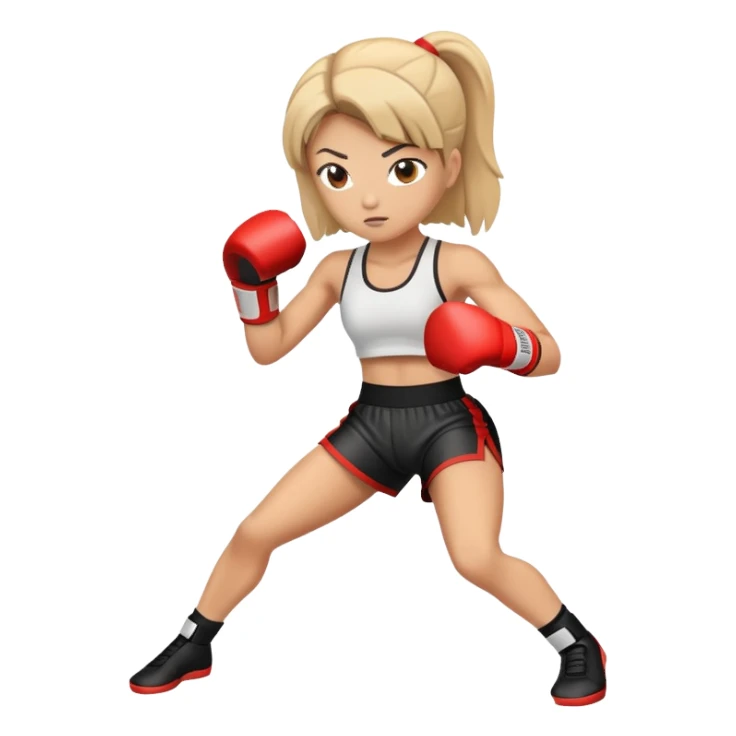 female Kickboxing sticker