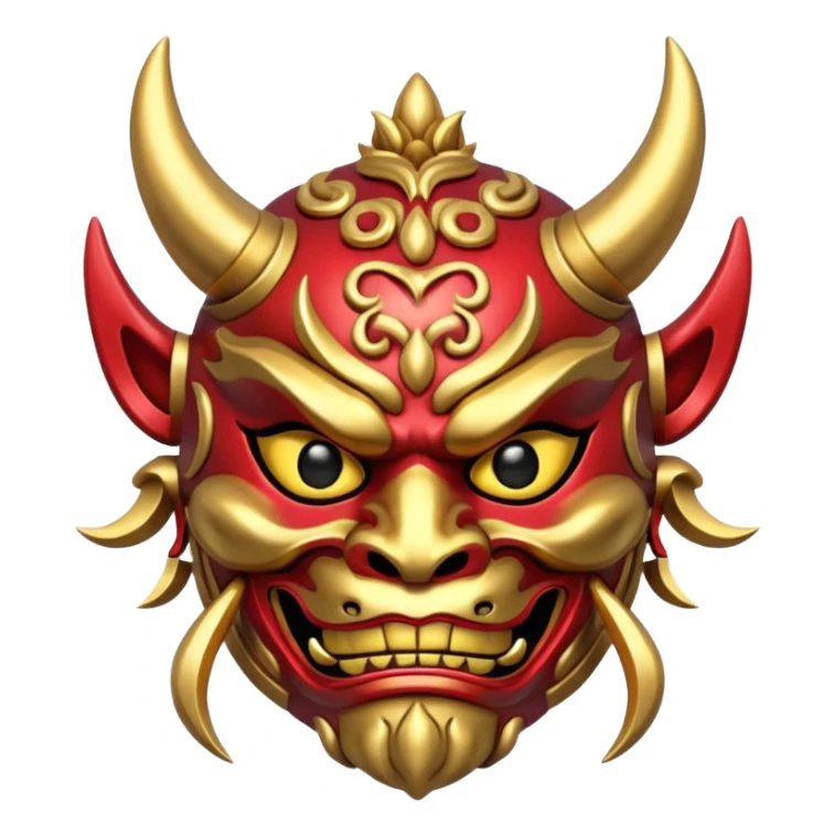 make a gold oni mask sticker