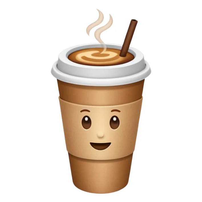 Takeaway coffee sticker