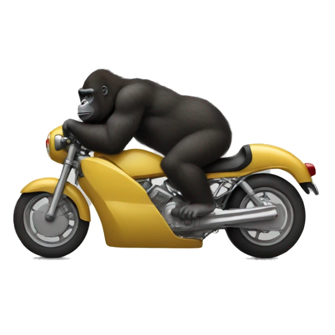 Gorille sur une moto sticker