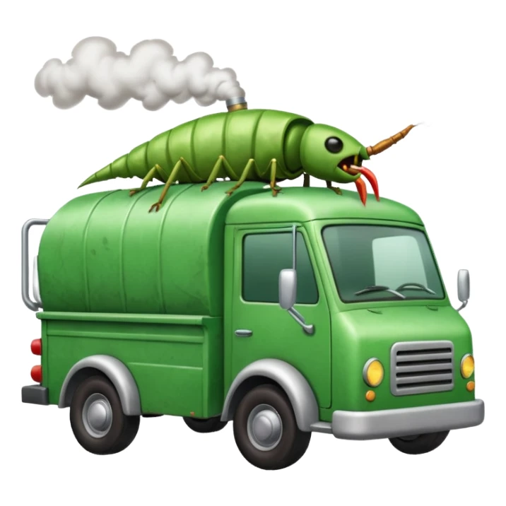  Dribble’s smoking roach-shaped exterminators moving truck  sticker