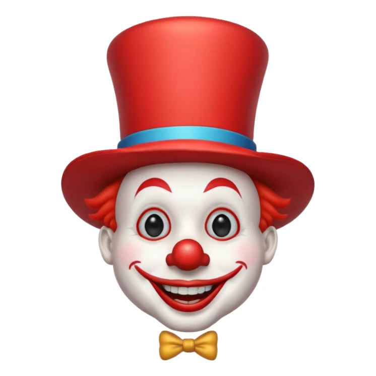 Clown with big top hat sticker