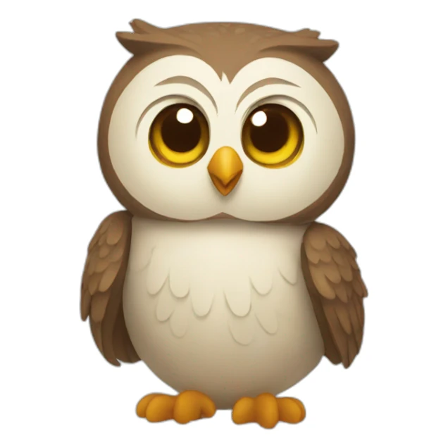 happy owl sticker