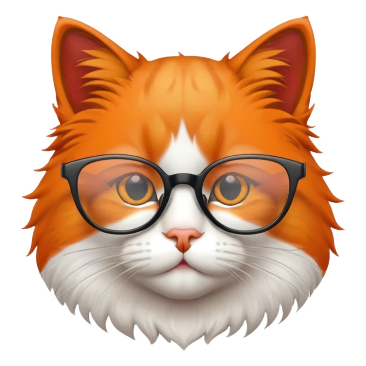 Katze mit Brille  sticker