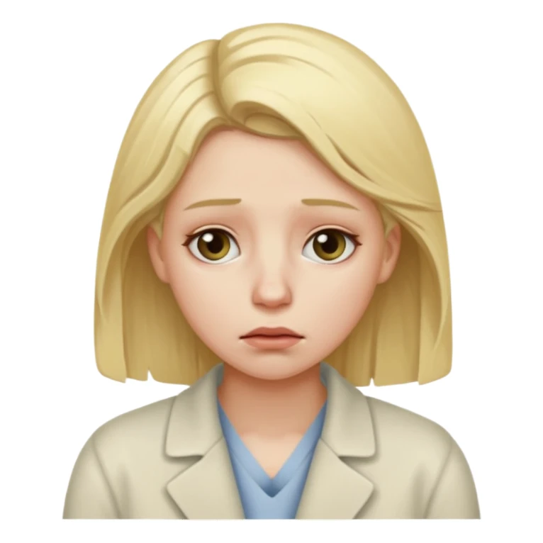 Blonde sick woman sticker