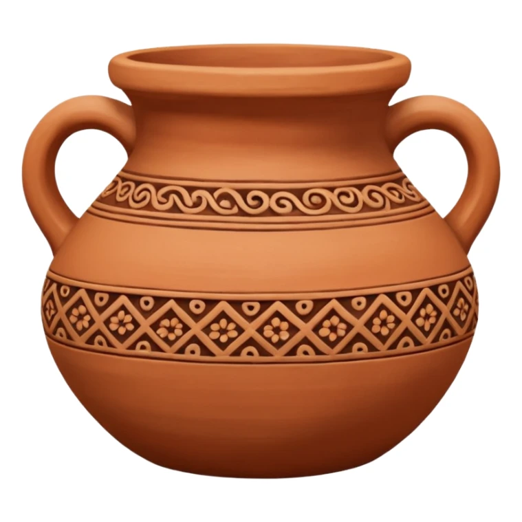 clay pottery with motifs sticker
