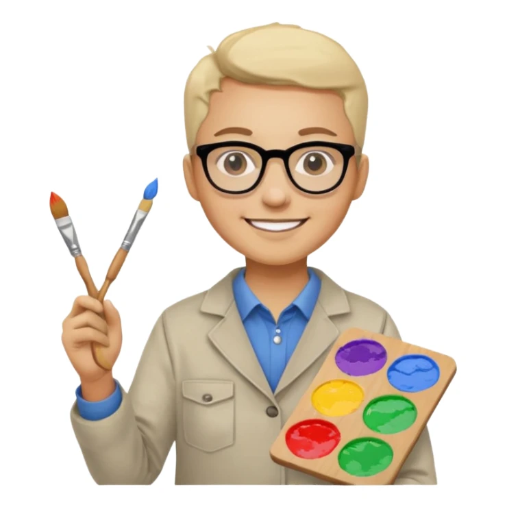 un professeur d'arts plastiques sticker