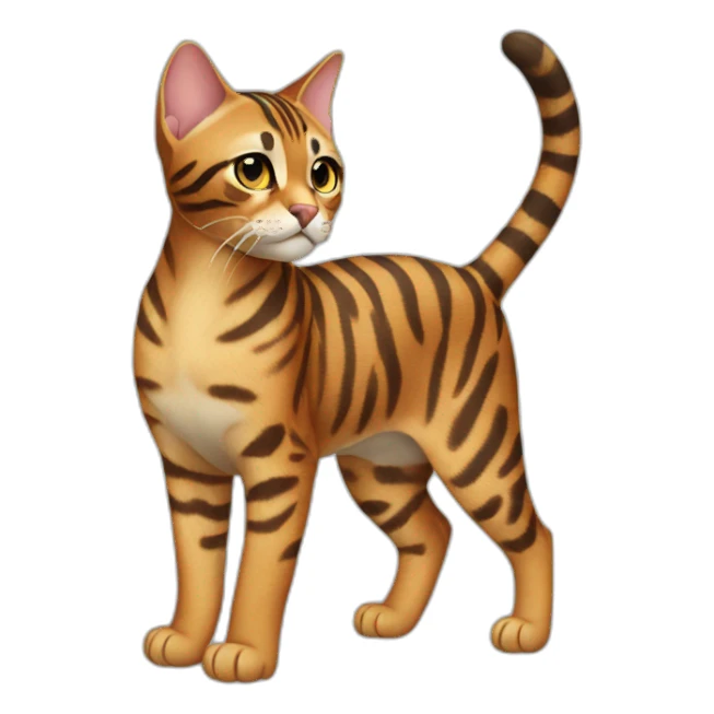 Bengal Cat Full Body sticker