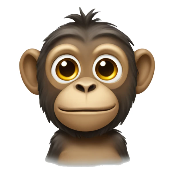 Monkey with hooide sticker