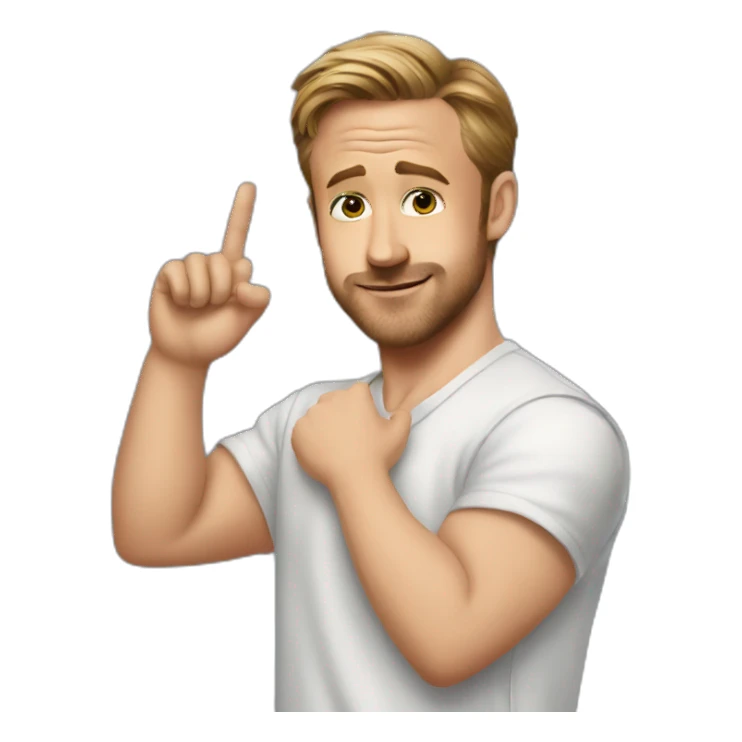 Ryan gosling thumb in the air sticker