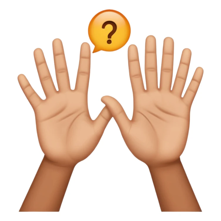 Hands reaching out “why”  sticker