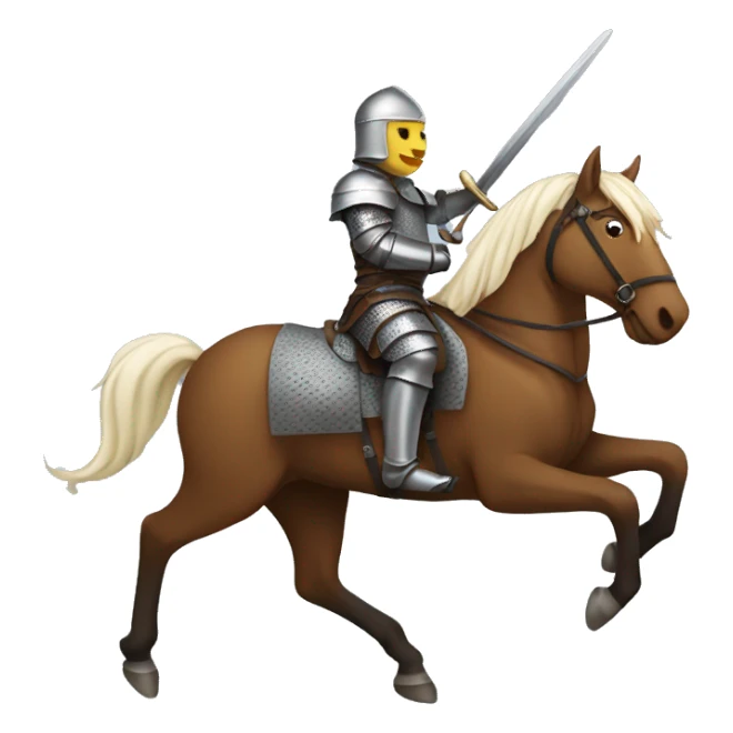 Knight riding a horse  sticker