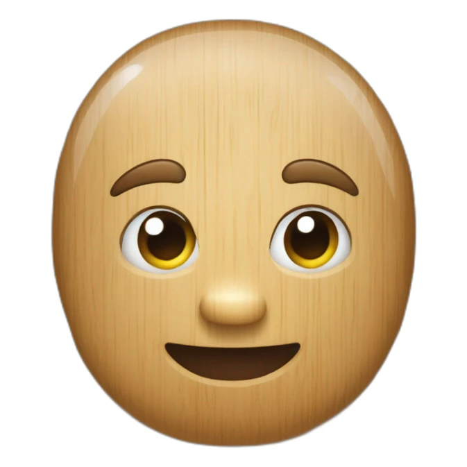 Idolo de madera alegre  sticker