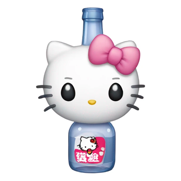 Hello kitty depressed tears with alcohol hello kitty sticker