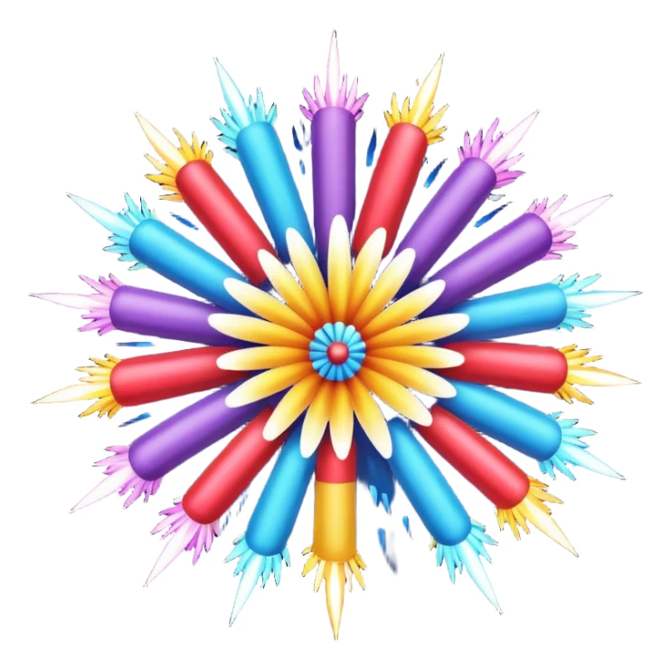 carnival firework burst sticker