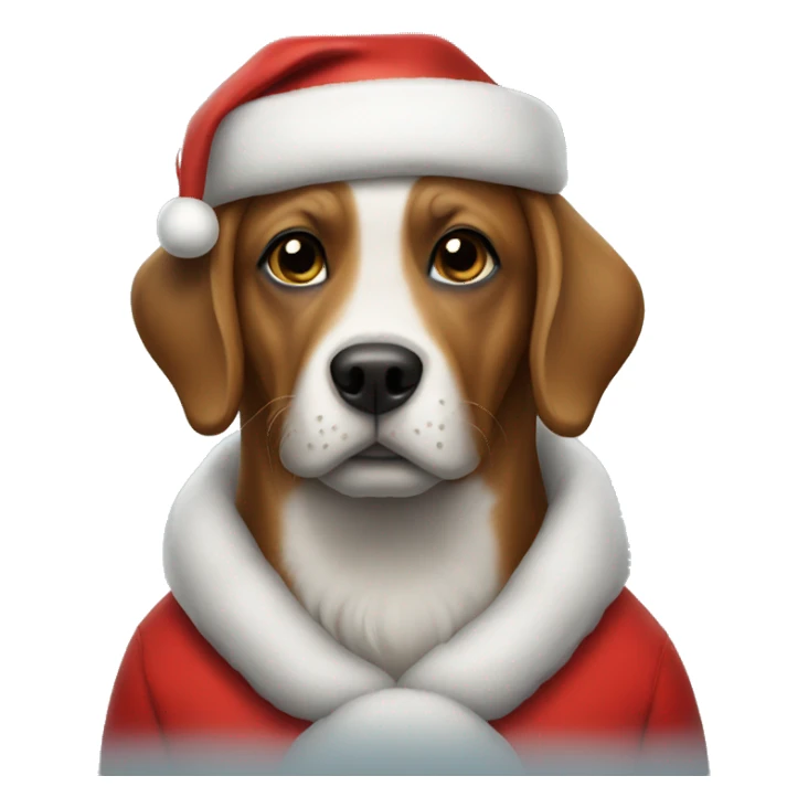 Dog in Santa suit sticker