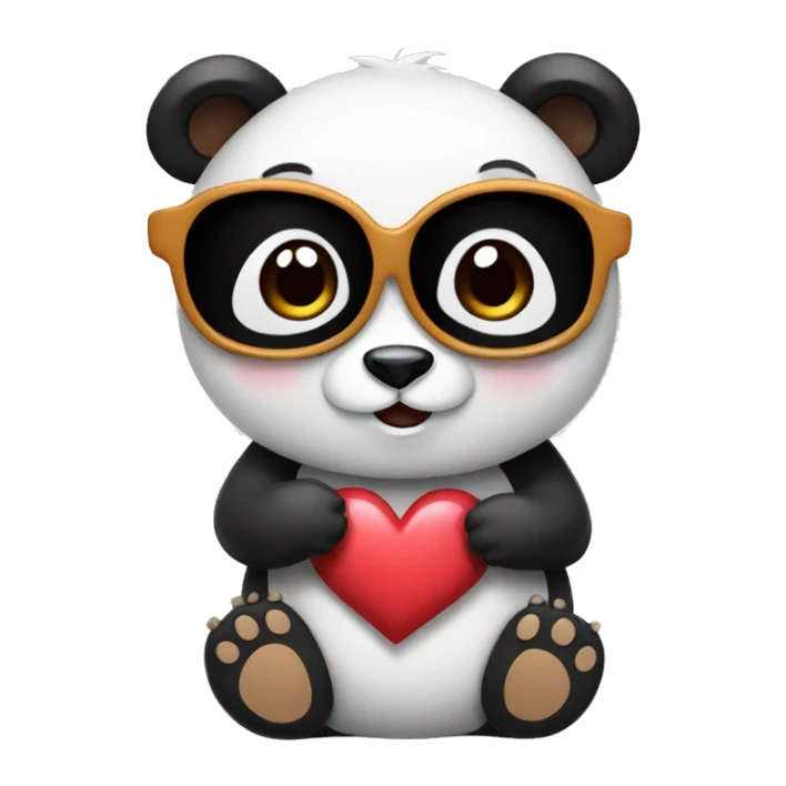 Panda con corazon sticker