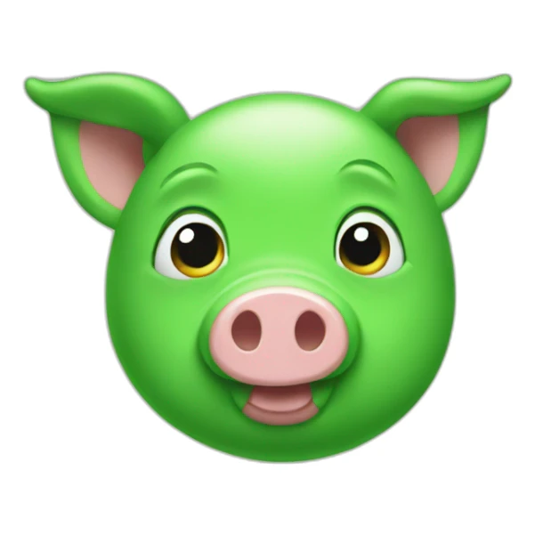 green pig sticker