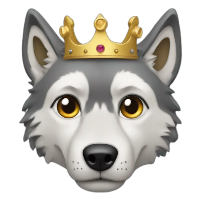 Loup Couronne sticker