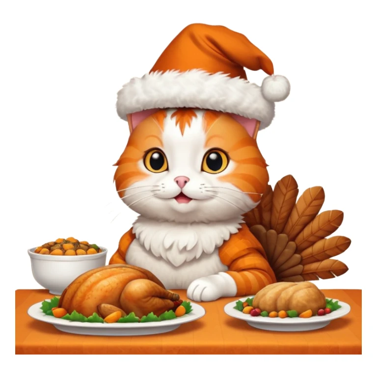 Thanksgiving turkey cat sticker