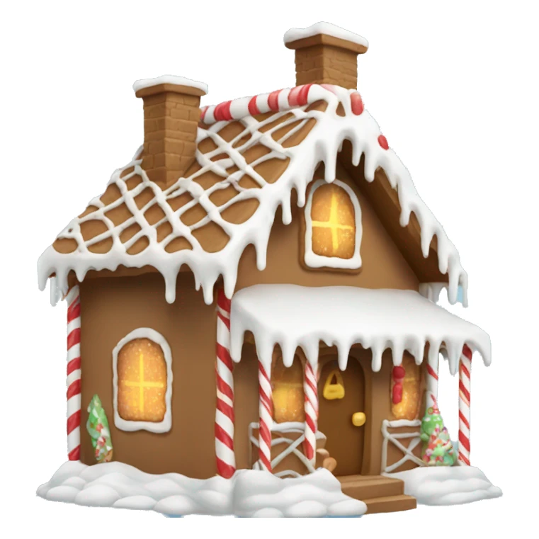 Winter gingerbread house sticker