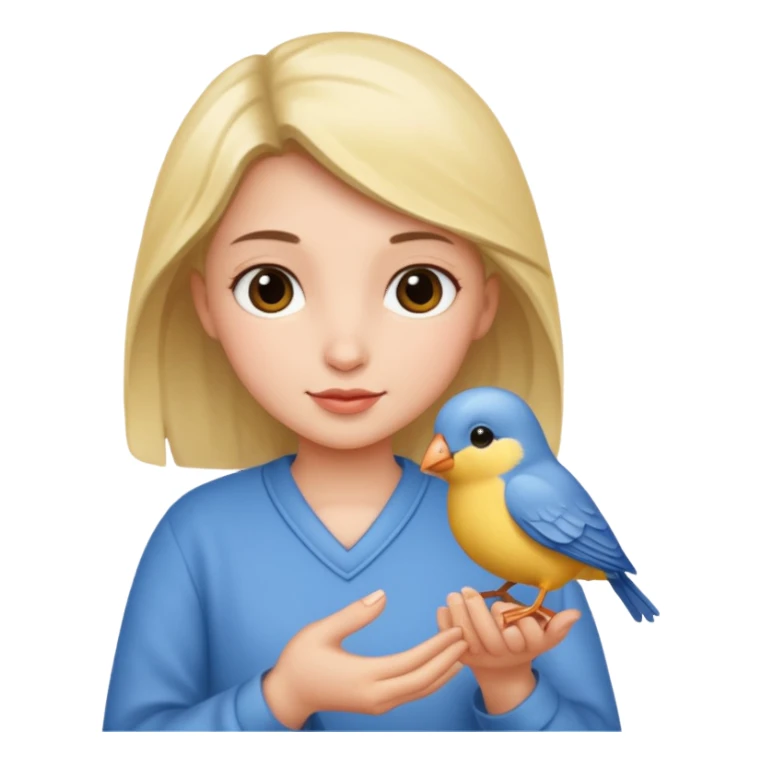 Hope holding a bird sticker