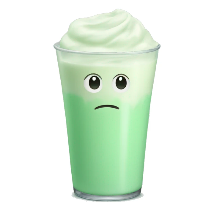 pastel green milk sticker