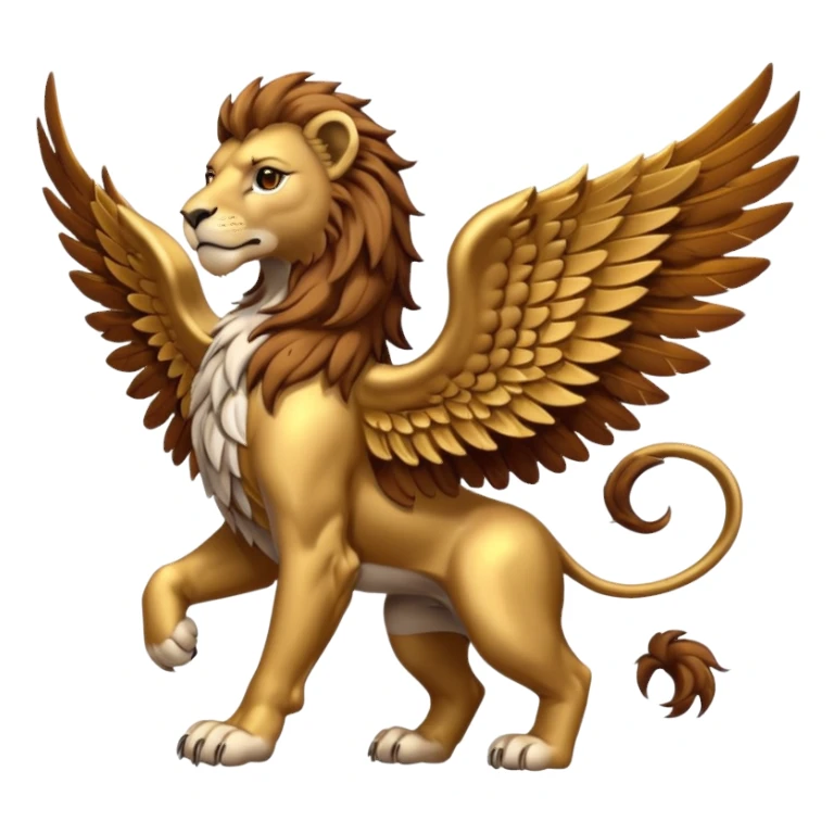 Grifin, lion body, wings sticker