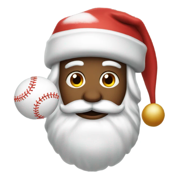 Santa wearing a baseball cap sticker