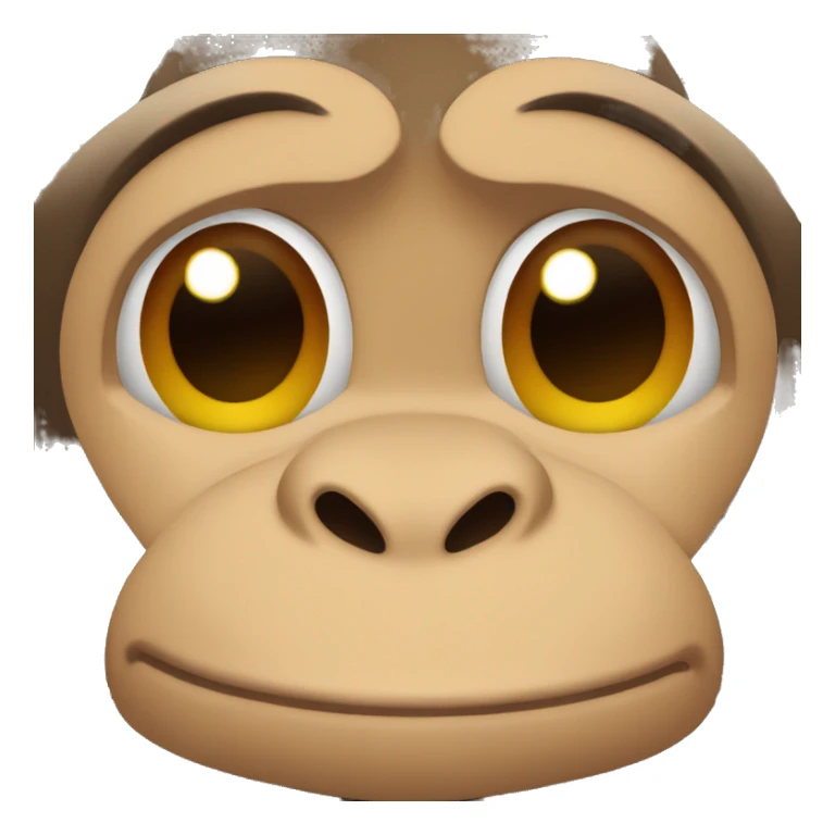 a monkey covering its nose with its hande sticker